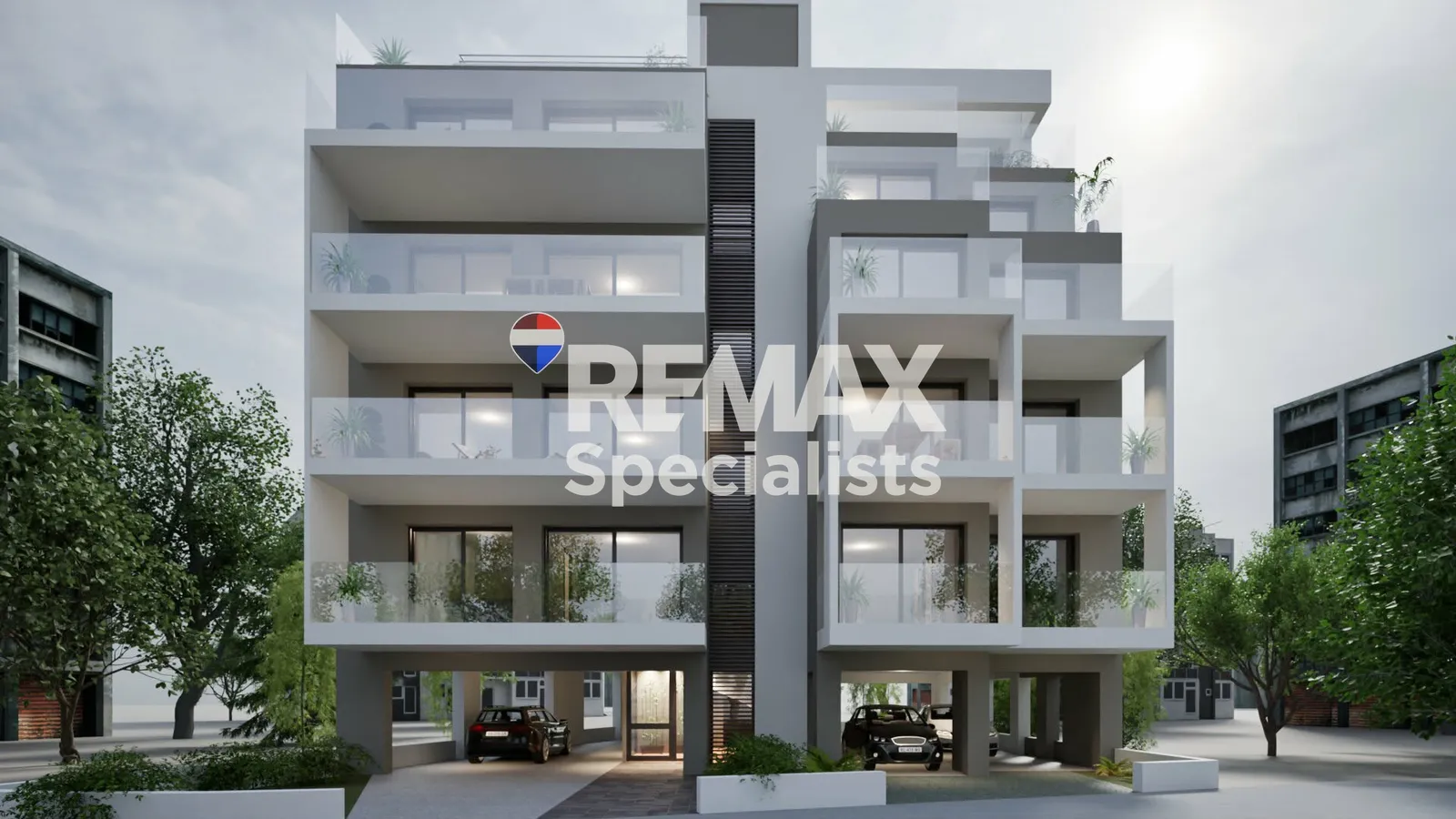 One-bedroom apartment in central Chania — Architectural visualization — not a photograph of the completed property from official listing 2585266.