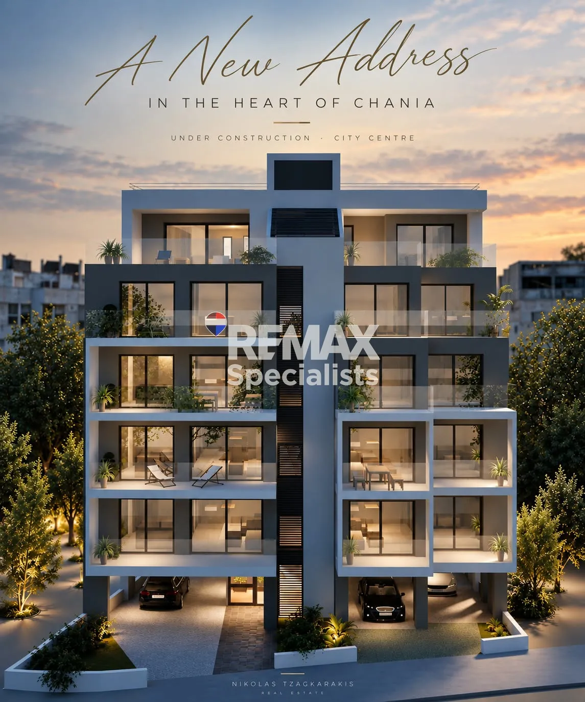 Appartement en construction au centre de La Canée · Visualisation architecturale — il ne s’agit pas d’une photographie du bien achevé 1